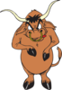 Angry Standing Bull Clip Art